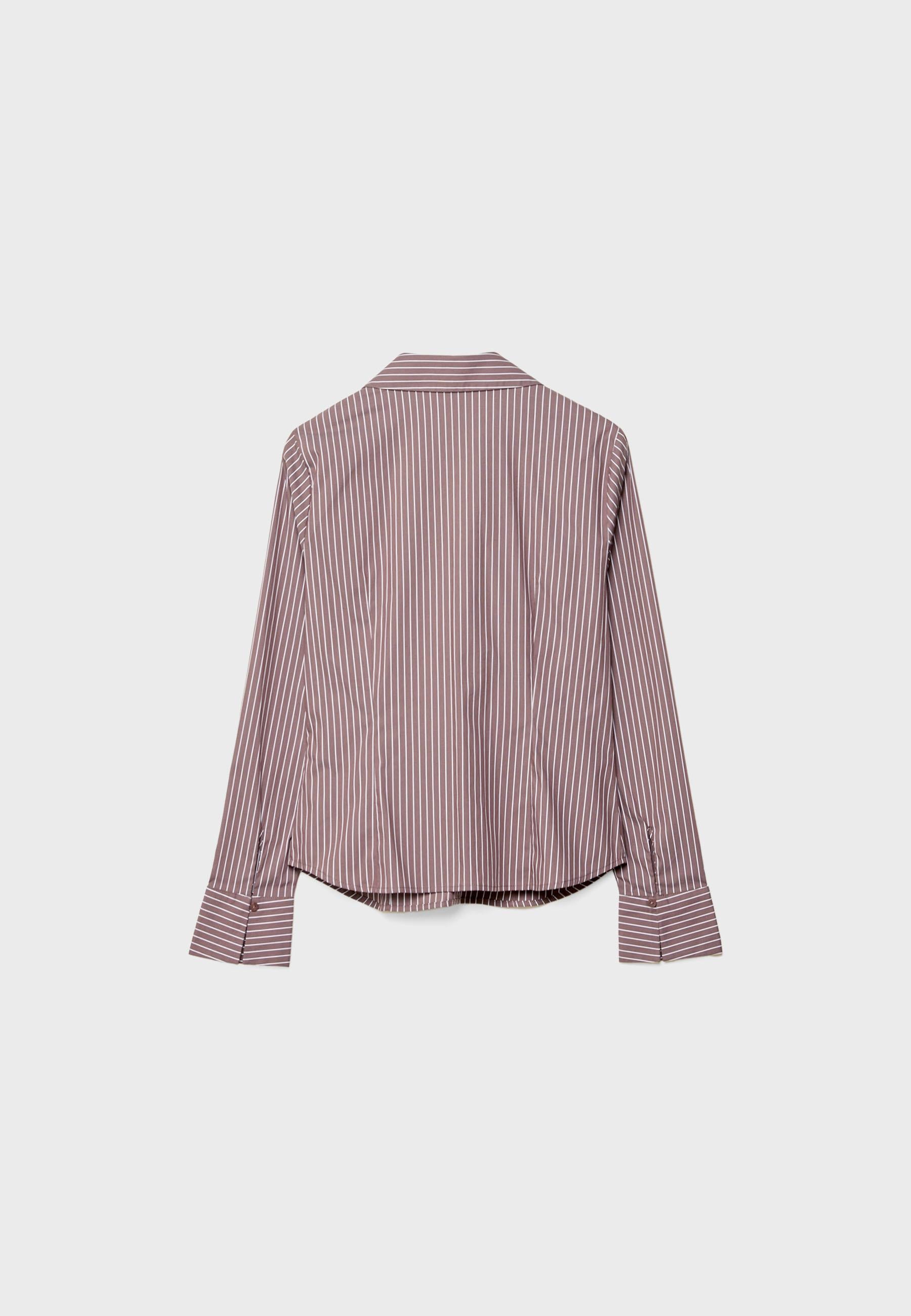 Stradivarius BASIC FITTED STRIPED SHIRT