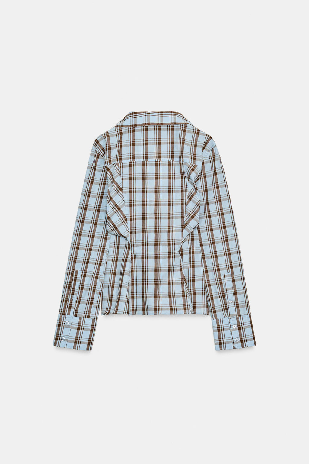 Zara CHECK POPLIN WRAP SHIRT