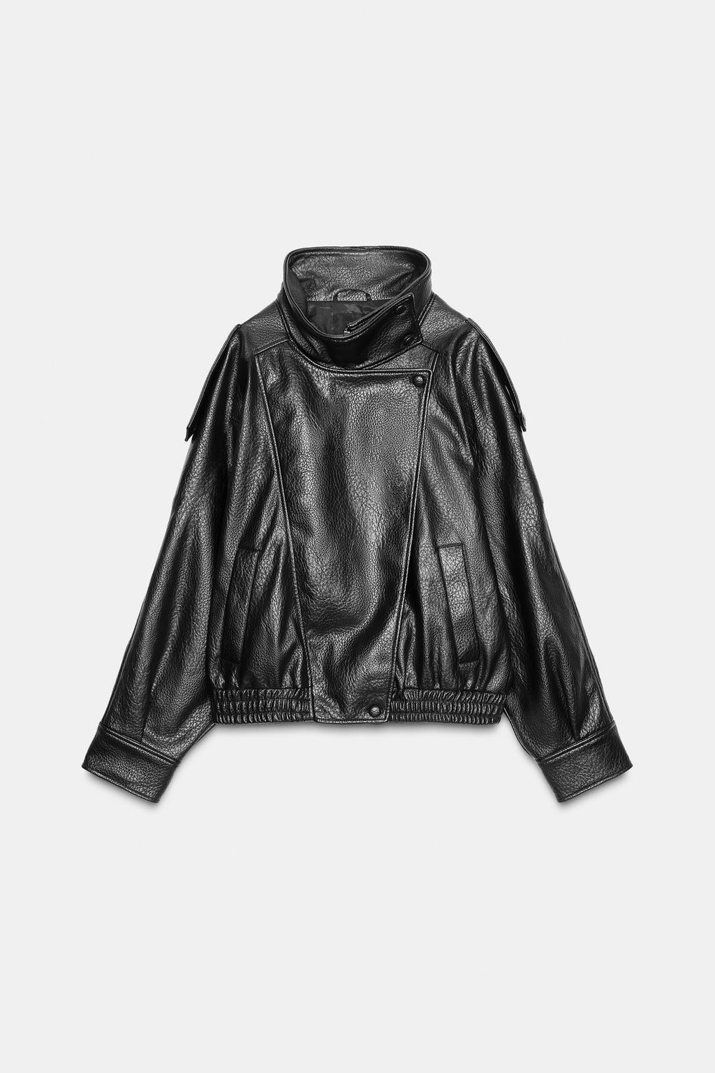 Zara FAUX LEATHER JACKET
