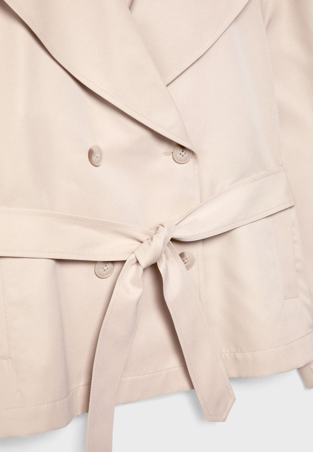 Stradivarius SHORT FLOWING TRENCH COAT WITH BELT
