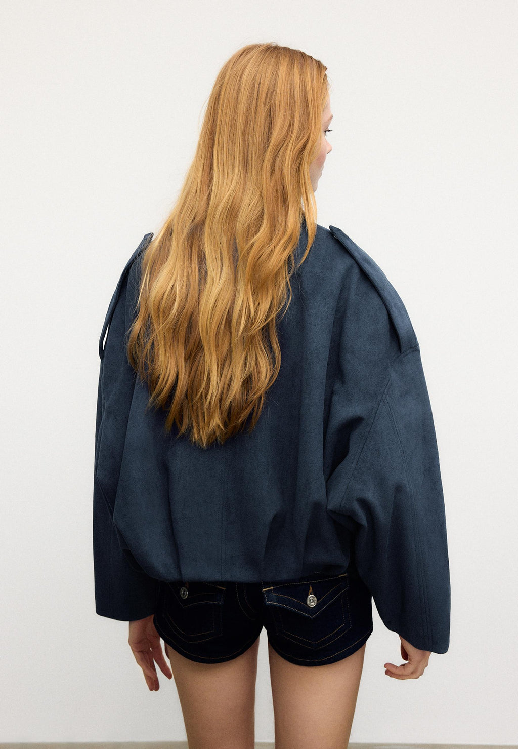 Stradivarius BALLOON JACKET WITH SUEDE EFFECT