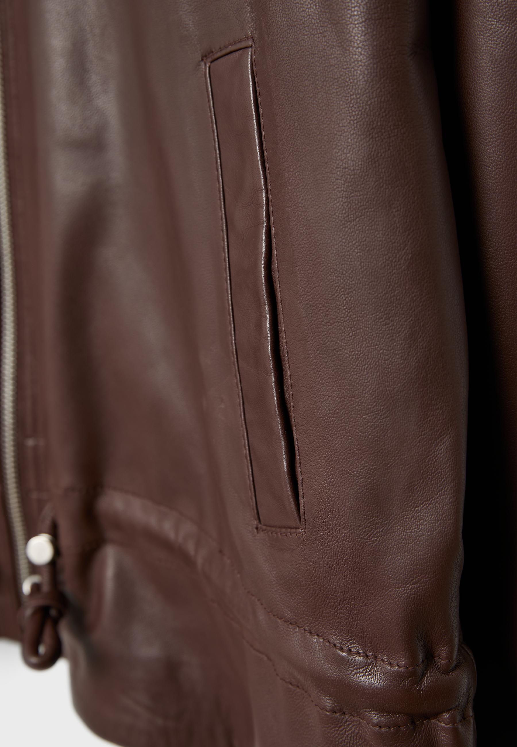 Stradivarius LEATHER JACKET WITH ADJUSTABLE POCKETS