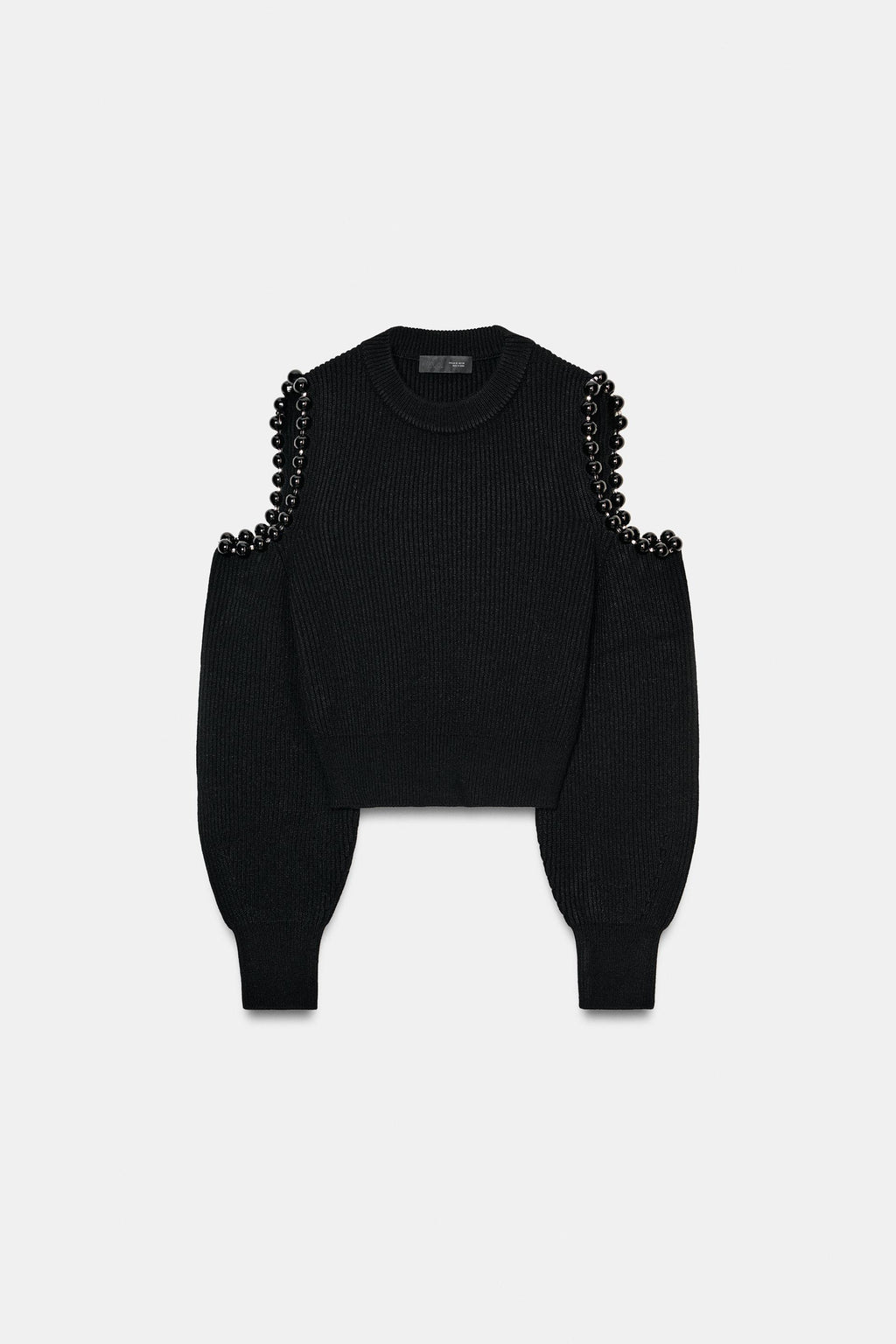 Zara CUT-OUT BALL DETAIL KNIT JUMPER