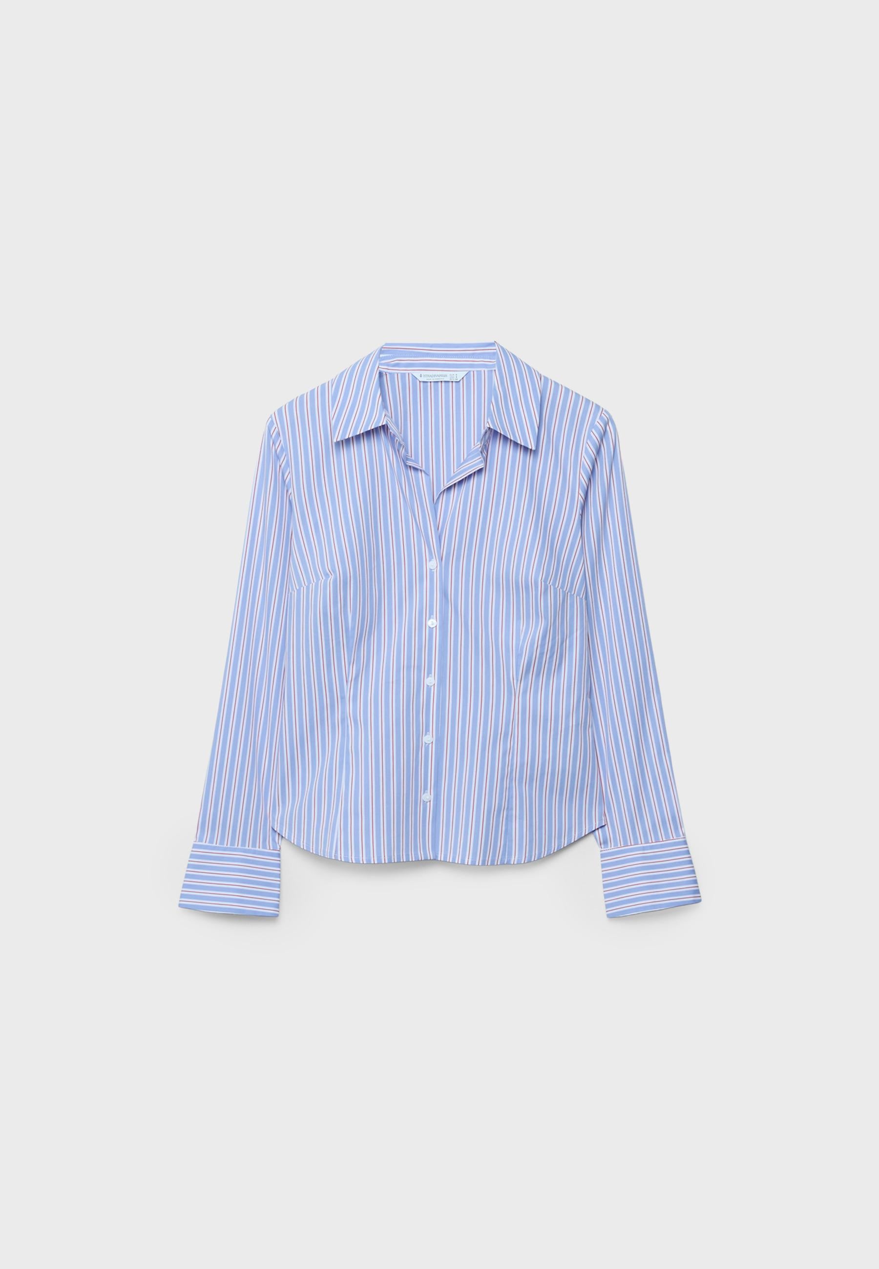 Stradivarius BASIC FITTED STRIPED SHIRT