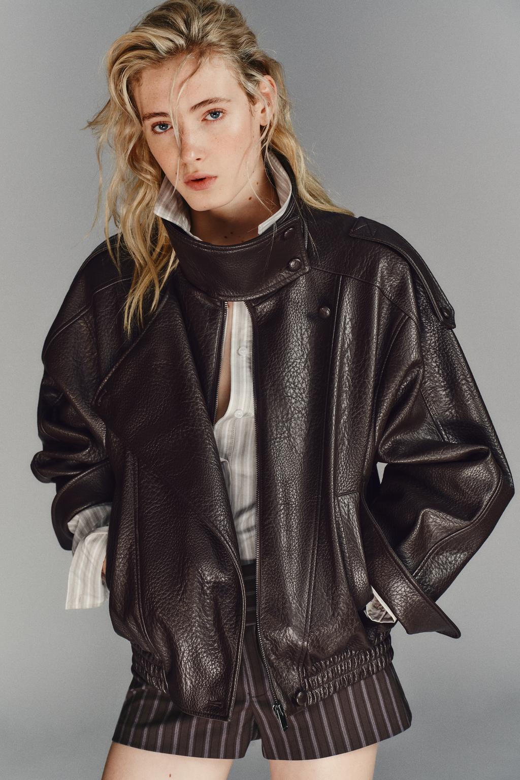 Zara FAUX LEATHER JACKET