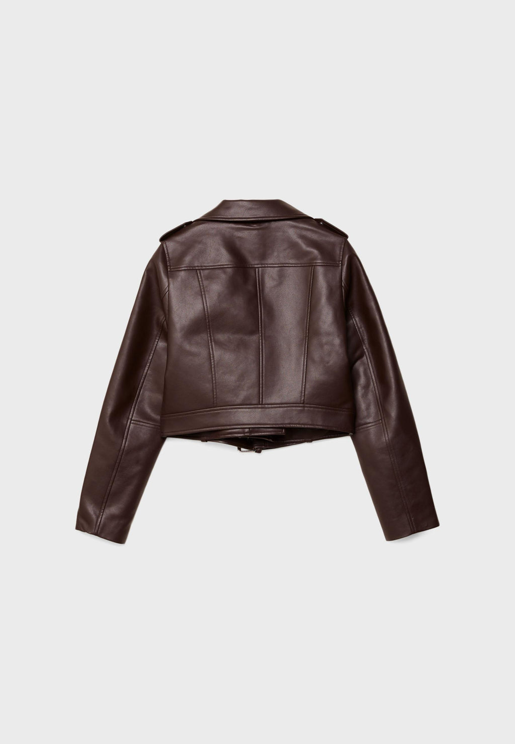 Stradivarius BIKER JACKET WITH LEATHER-EFFECT BELT