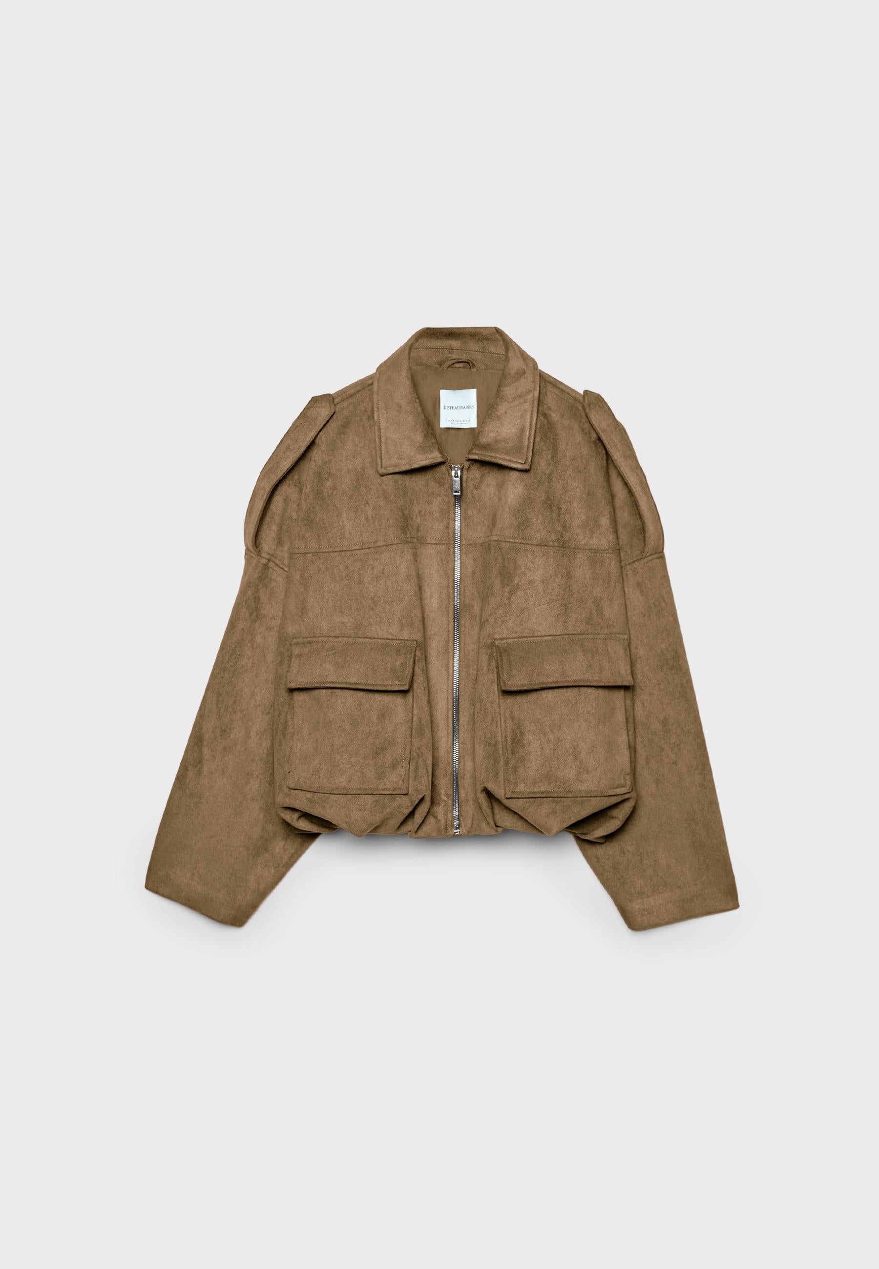Stradivarius BALLOON JACKET WITH SUEDE EFFECT