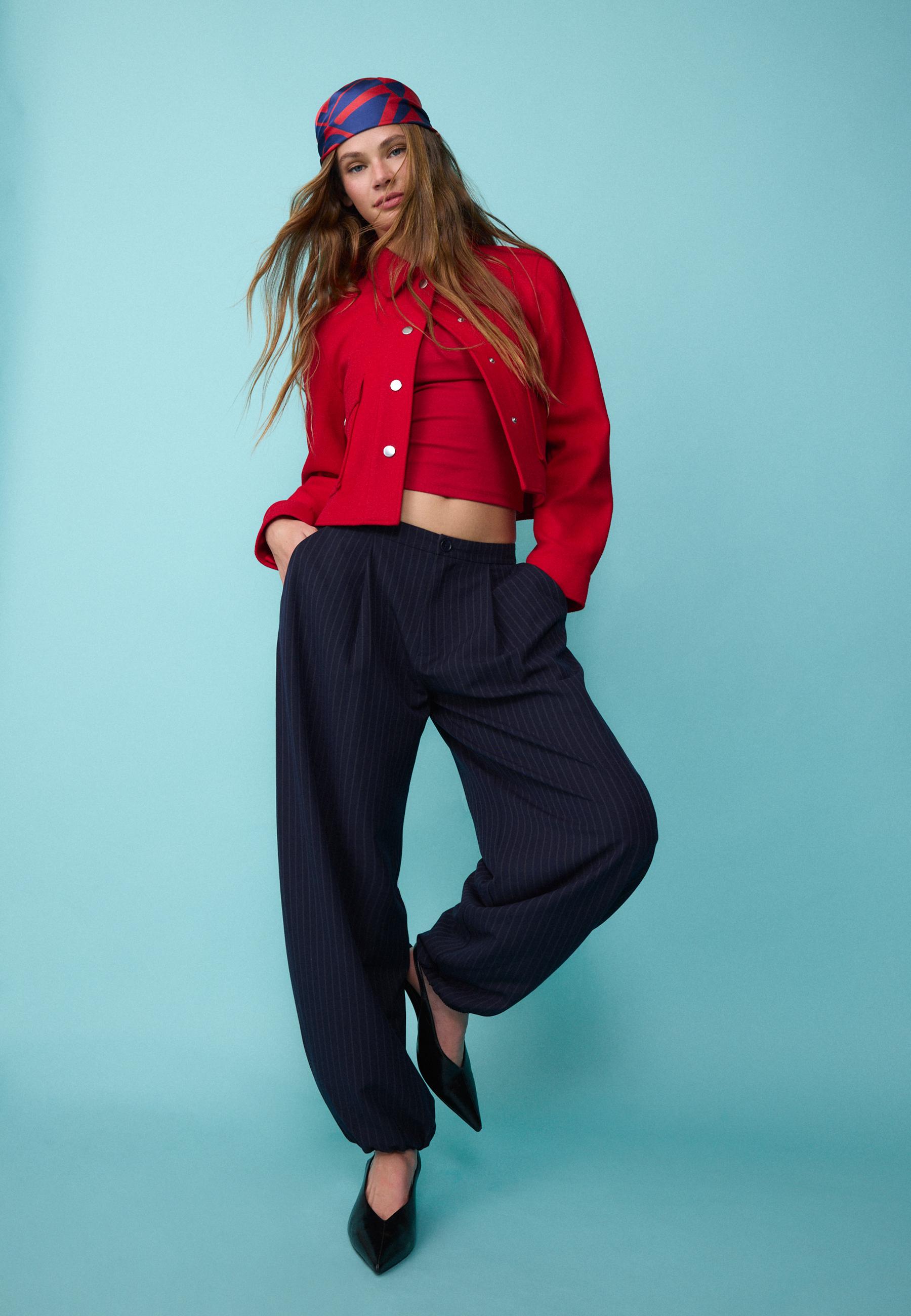 Stradivarius SMART BALLOON FIT TROUSERS