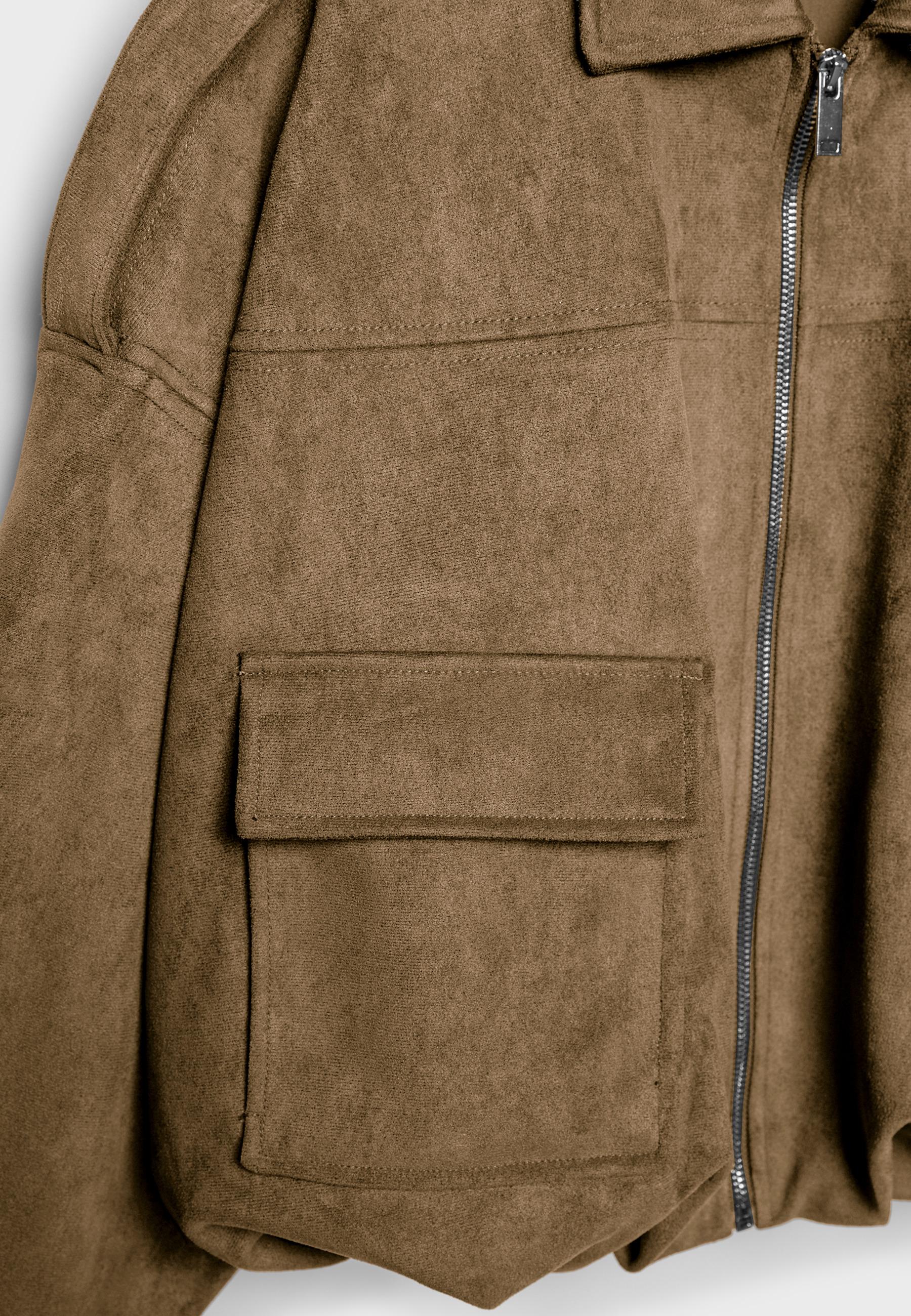 Stradivarius BALLOON JACKET WITH SUEDE EFFECT