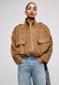 Stradivarius BALLOON JACKET WITH SUEDE EFFECT