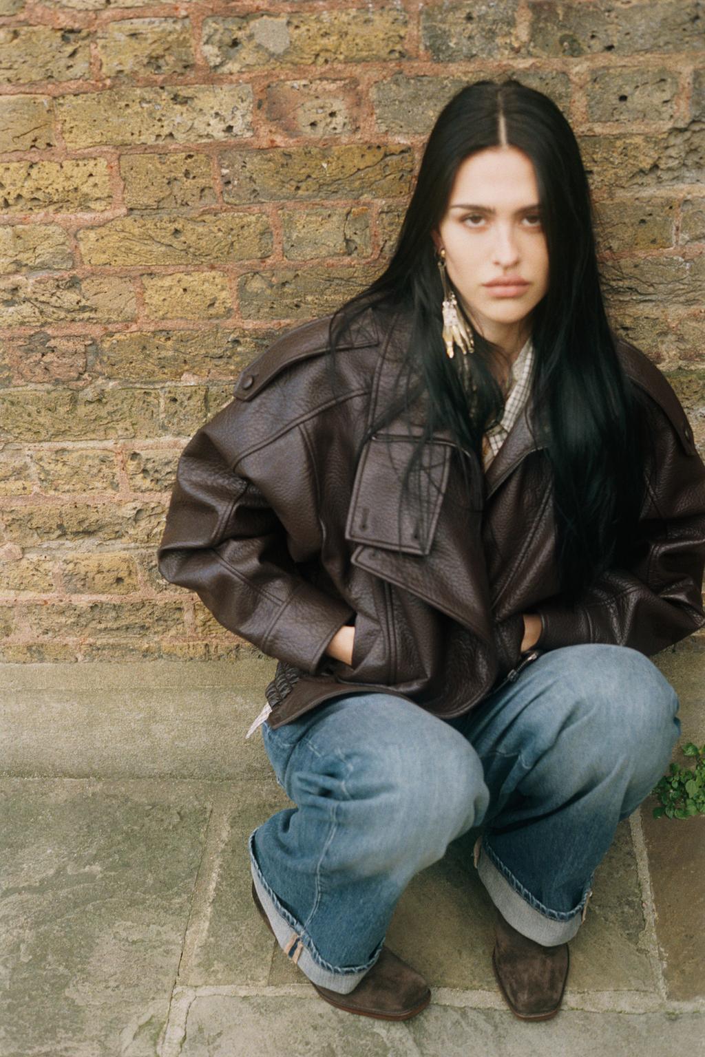 Zara FAUX LEATHER JACKET