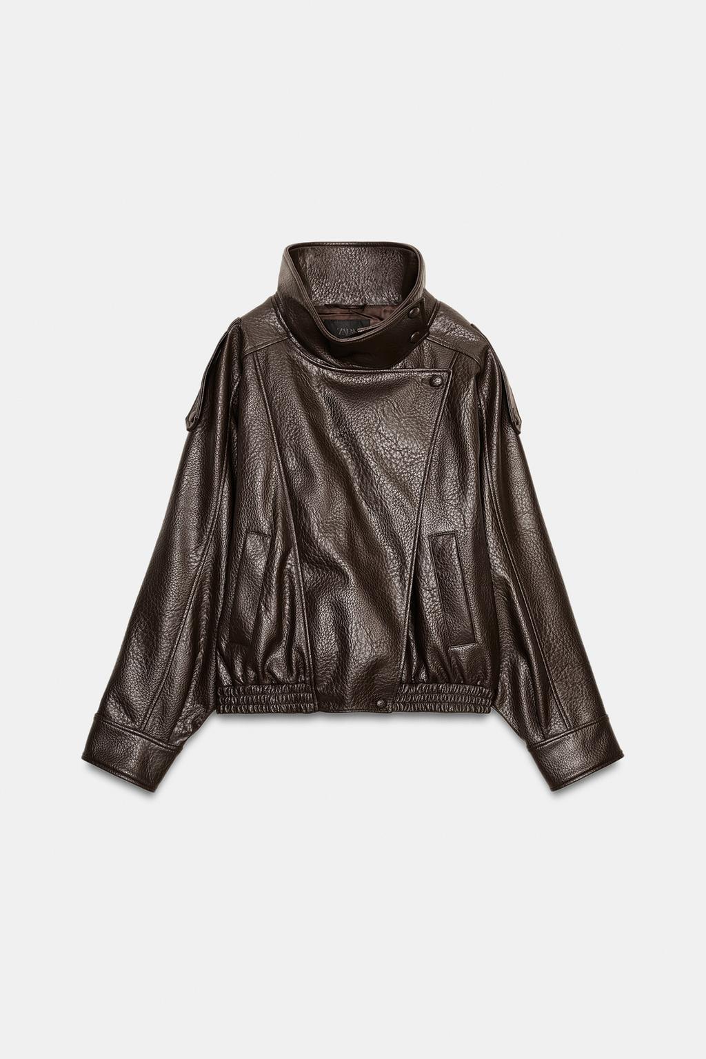 Zara FAUX LEATHER JACKET