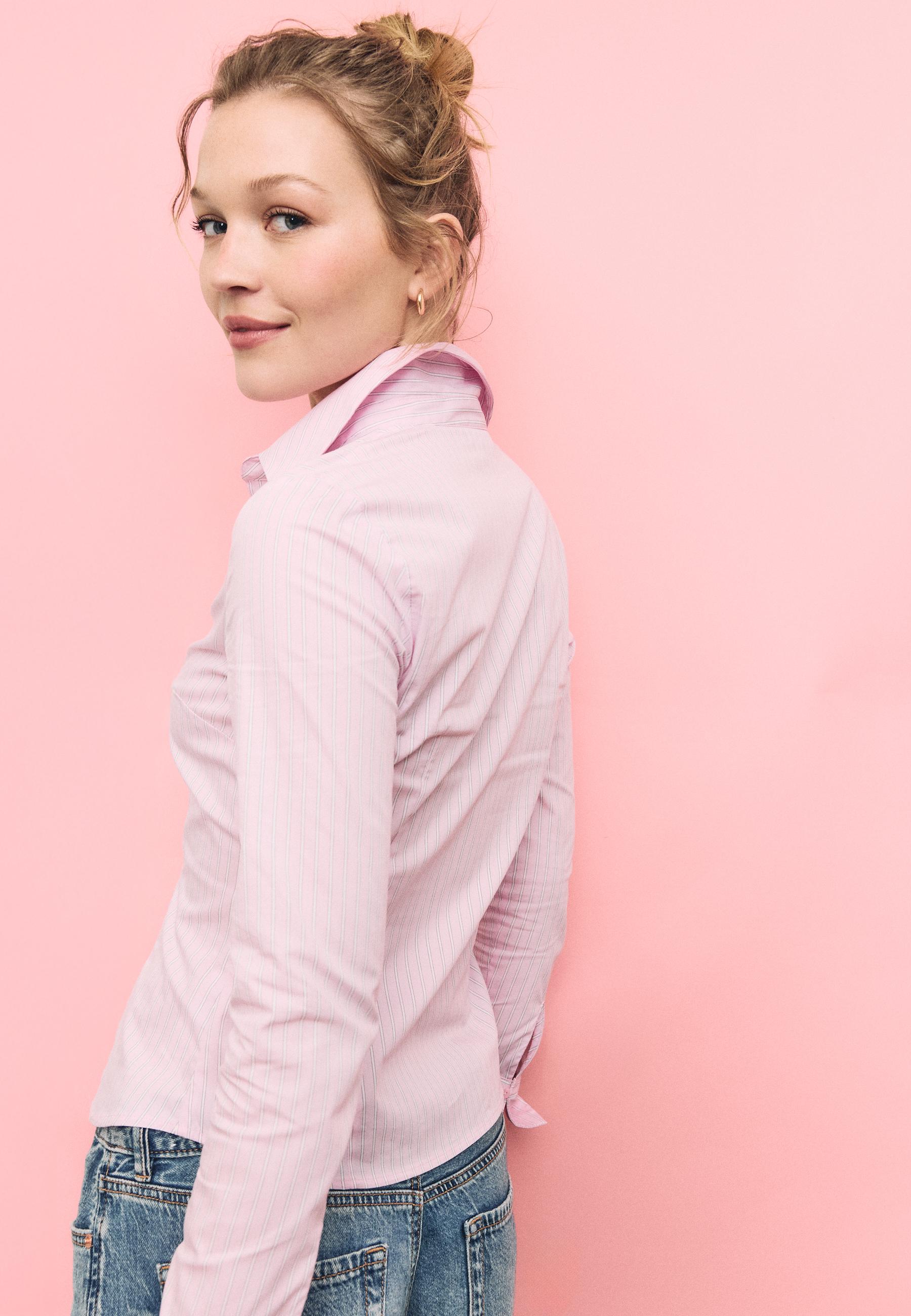 Stradivarius BASIC FITTED STRIPED SHIRT