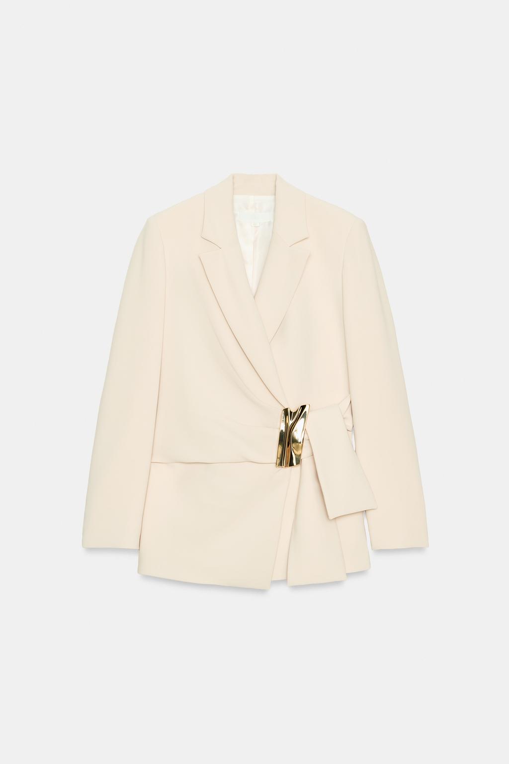 Zara DOUBLE-BREASTED BLAZER WITH BUCKLE