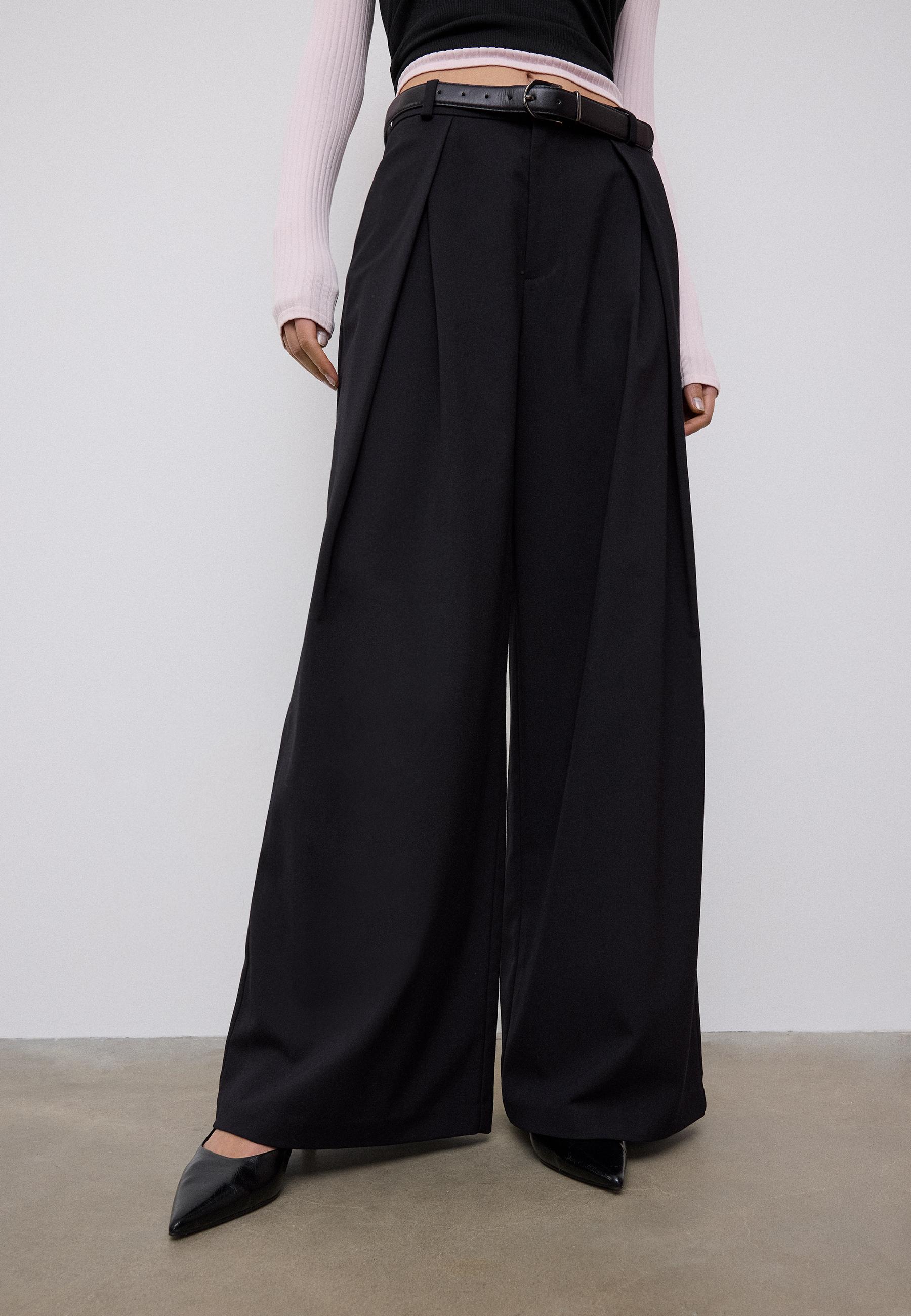 Stradivarius MAXI TROUSERS WITH PLEATS AND BELT
