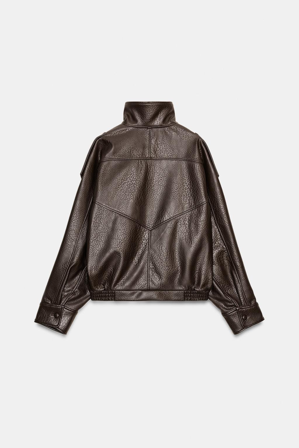 Zara FAUX LEATHER JACKET