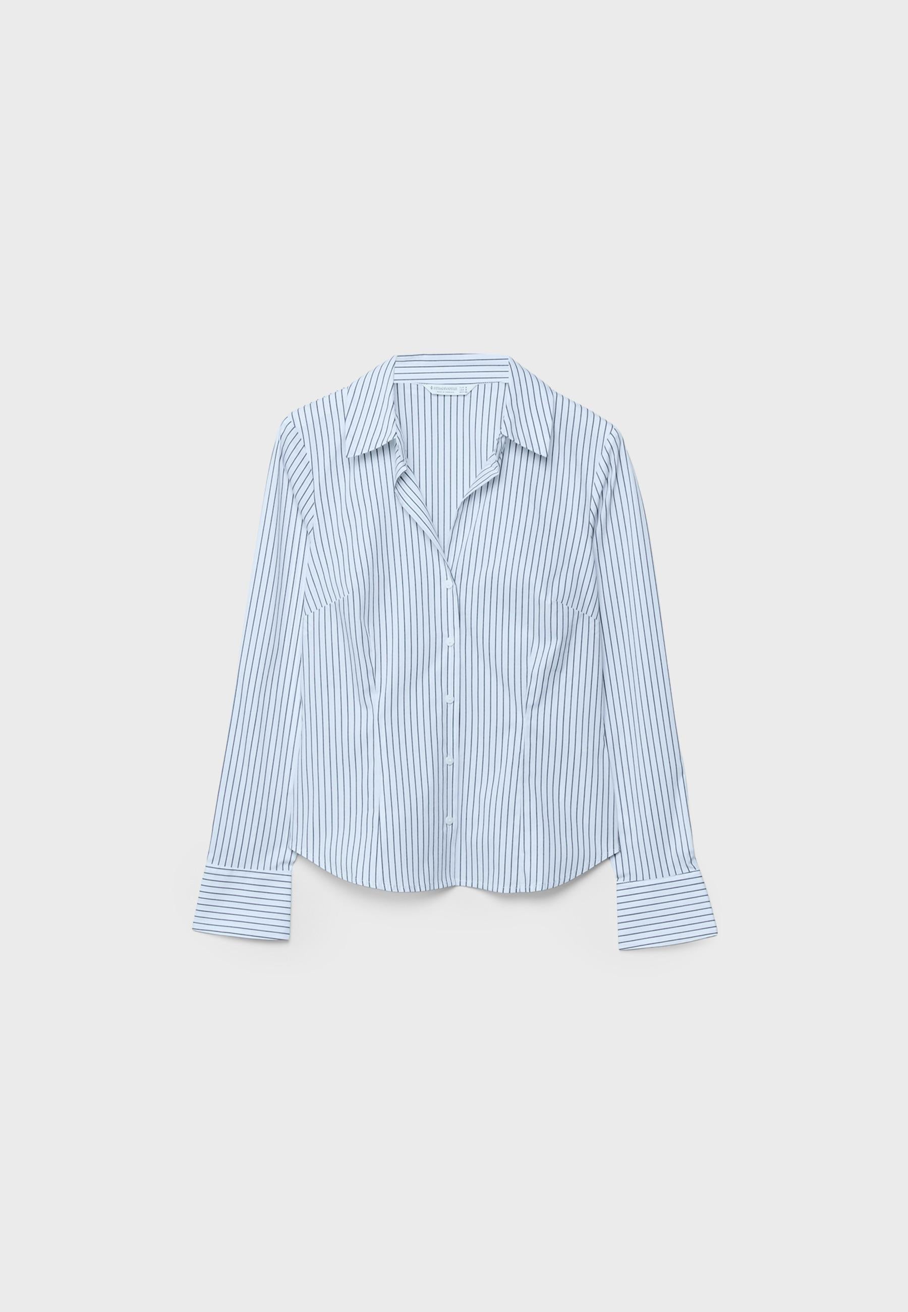 Stradivarius BASIC FITTED STRIPED SHIRT