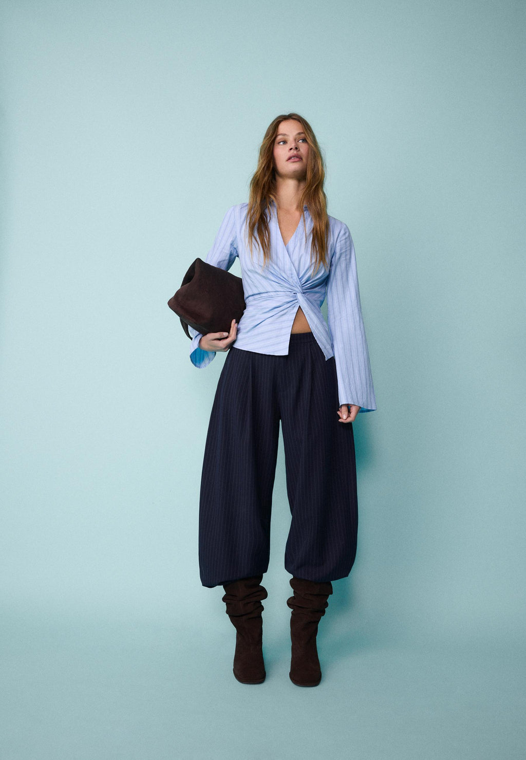 Stradivarius SMART BALLOON FIT TROUSERS