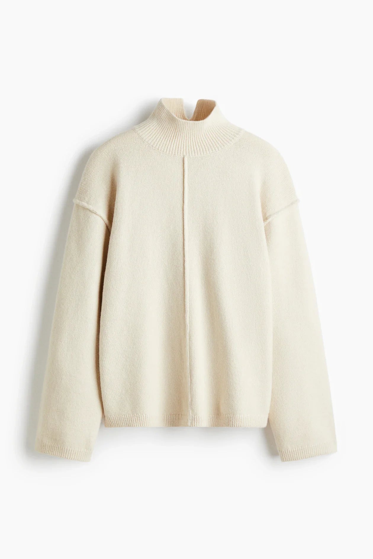 H&M Sweater with mock neck and decorative stitching