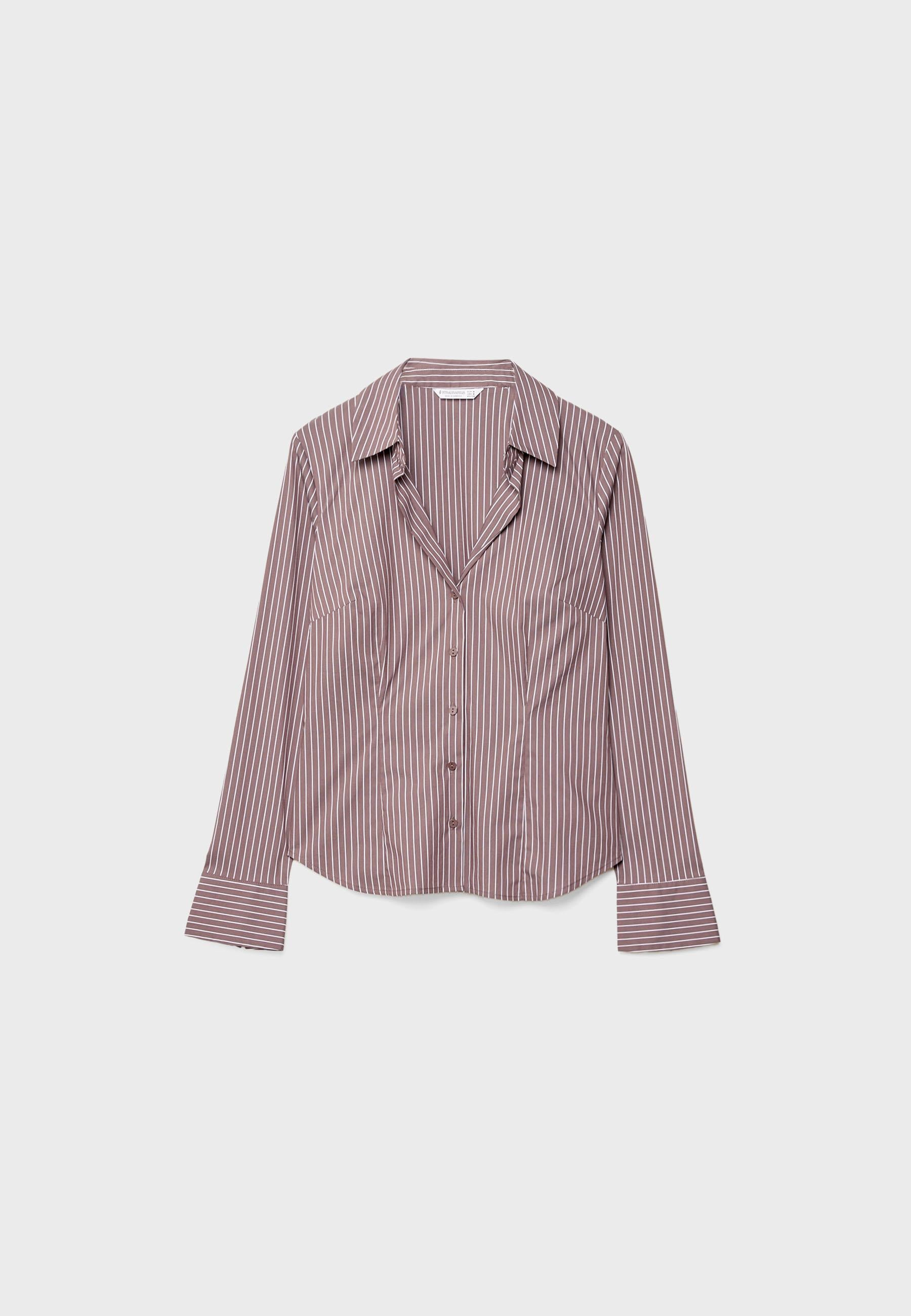 Stradivarius BASIC FITTED STRIPED SHIRT