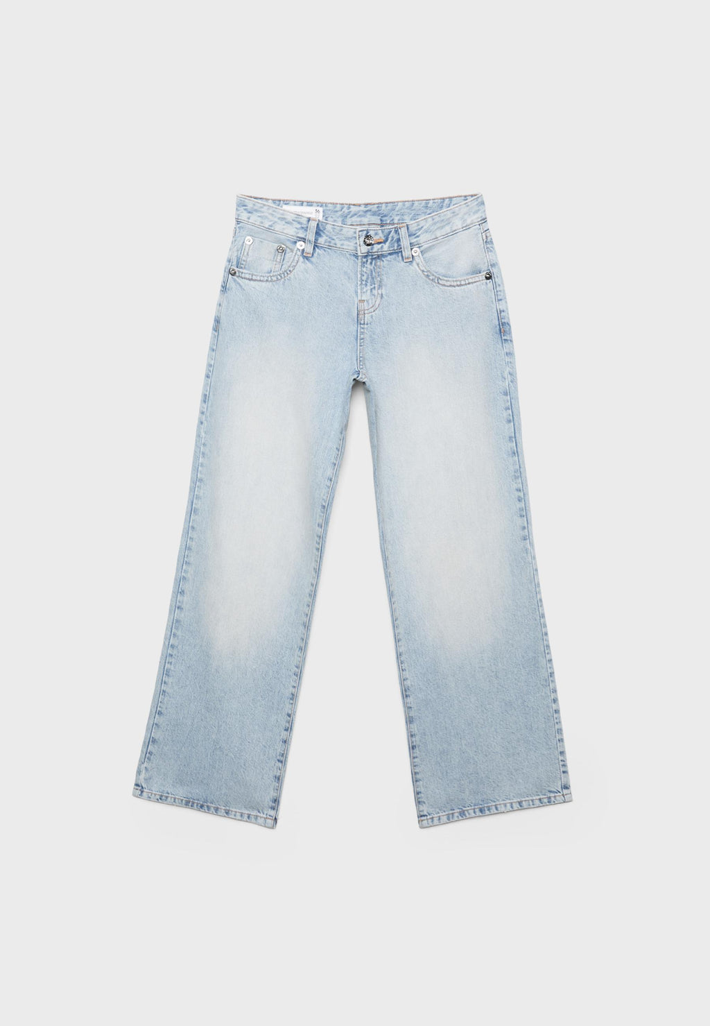 Stradivarius LOW-WAISTED STRAIGHT-LEG JEANS WITH POCKETS