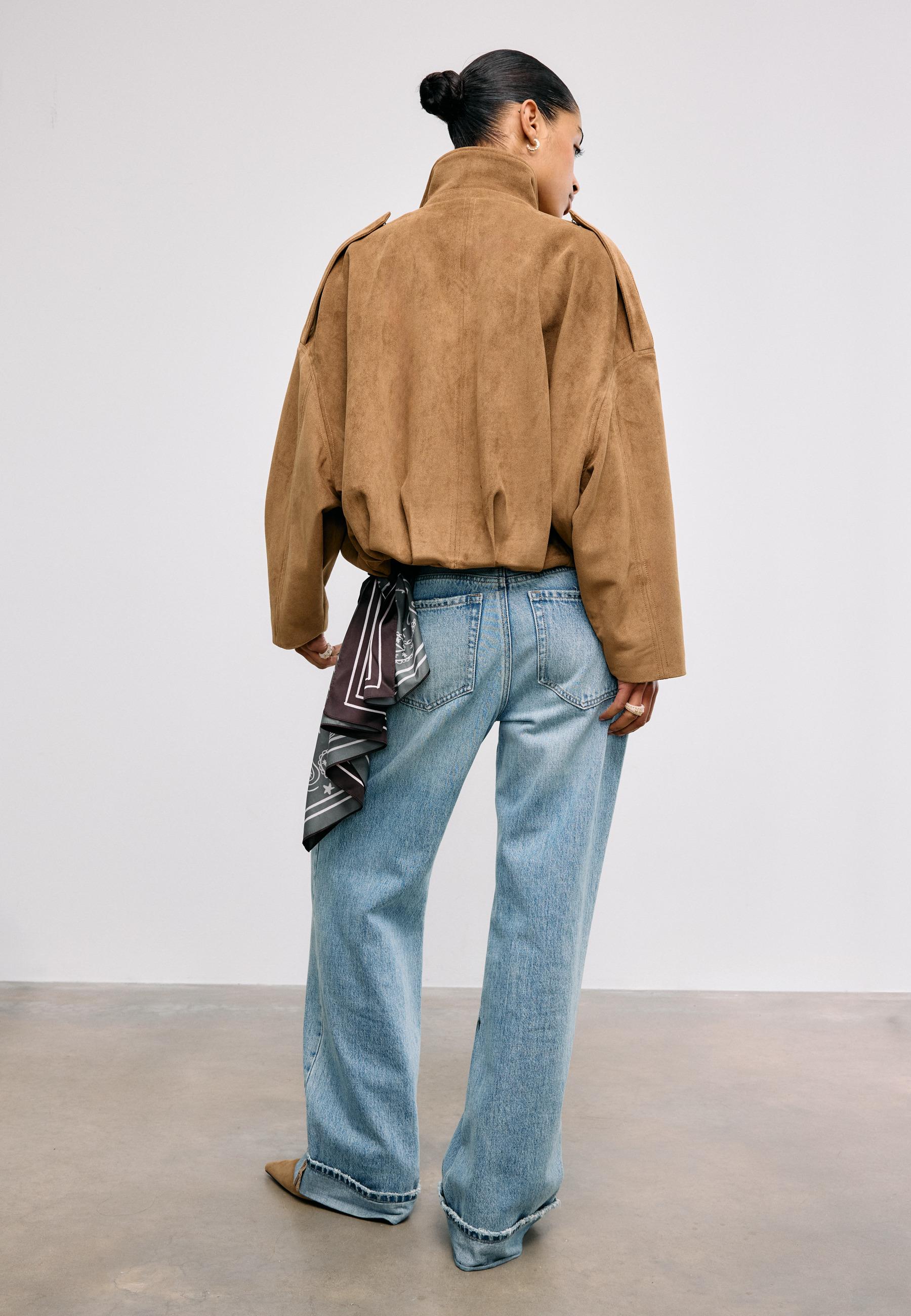 Stradivarius BALLOON JACKET WITH SUEDE EFFECT