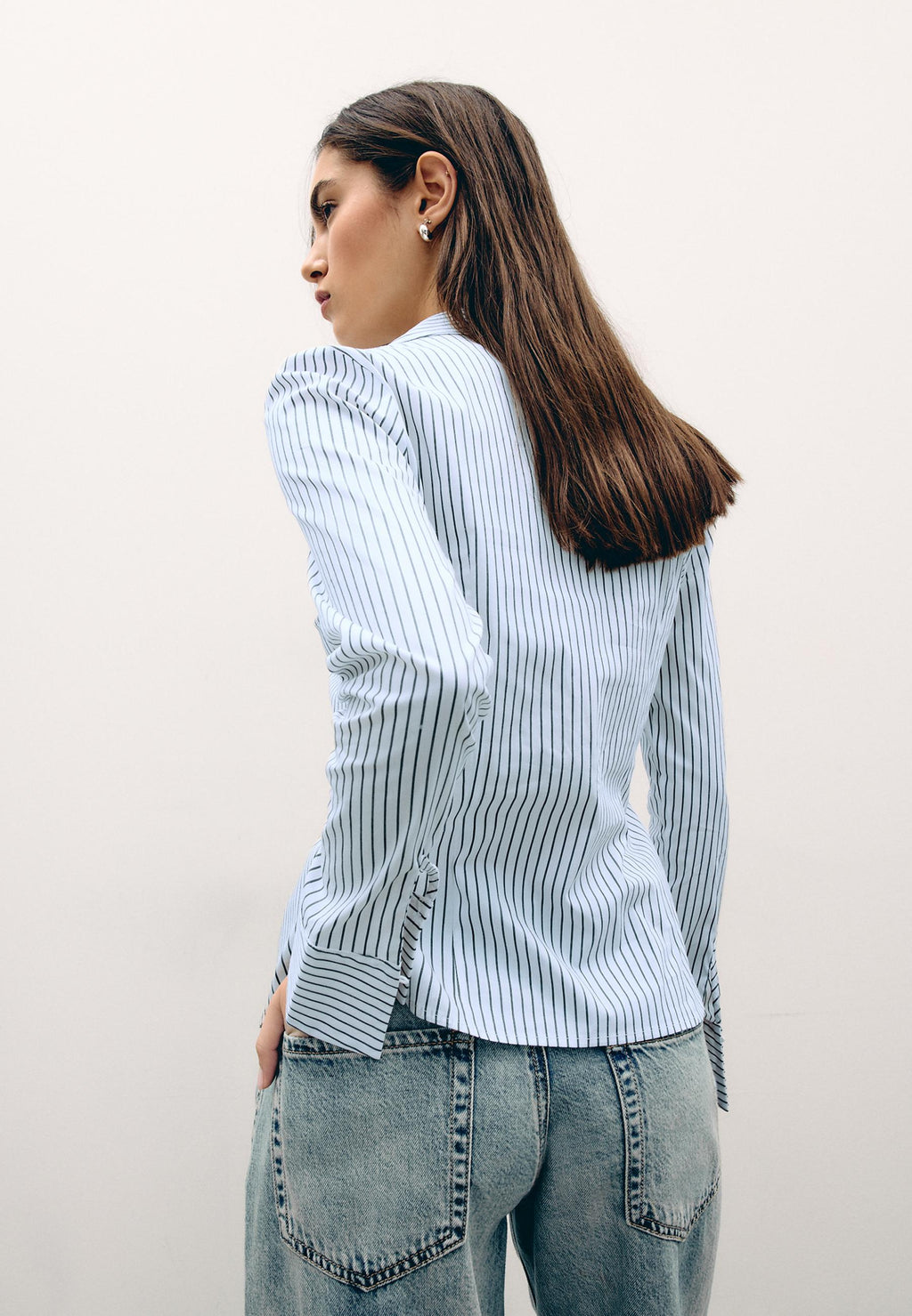 Stradivarius BASIC FITTED STRIPED SHIRT