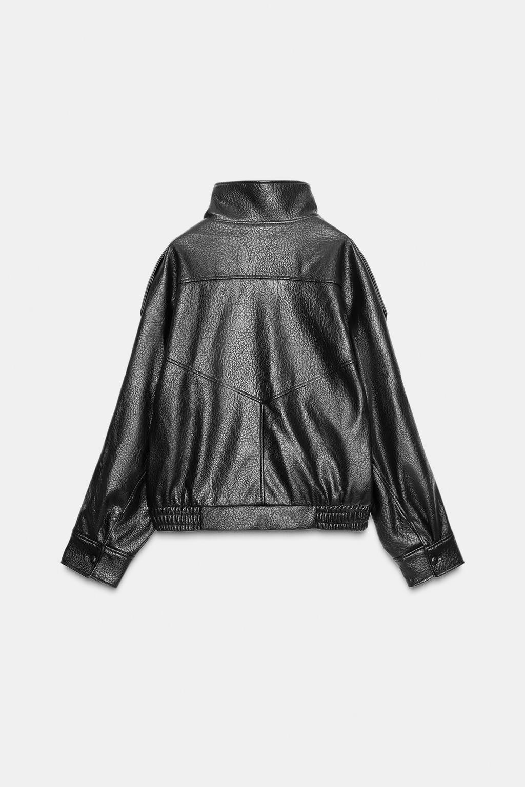 Zara FAUX LEATHER JACKET