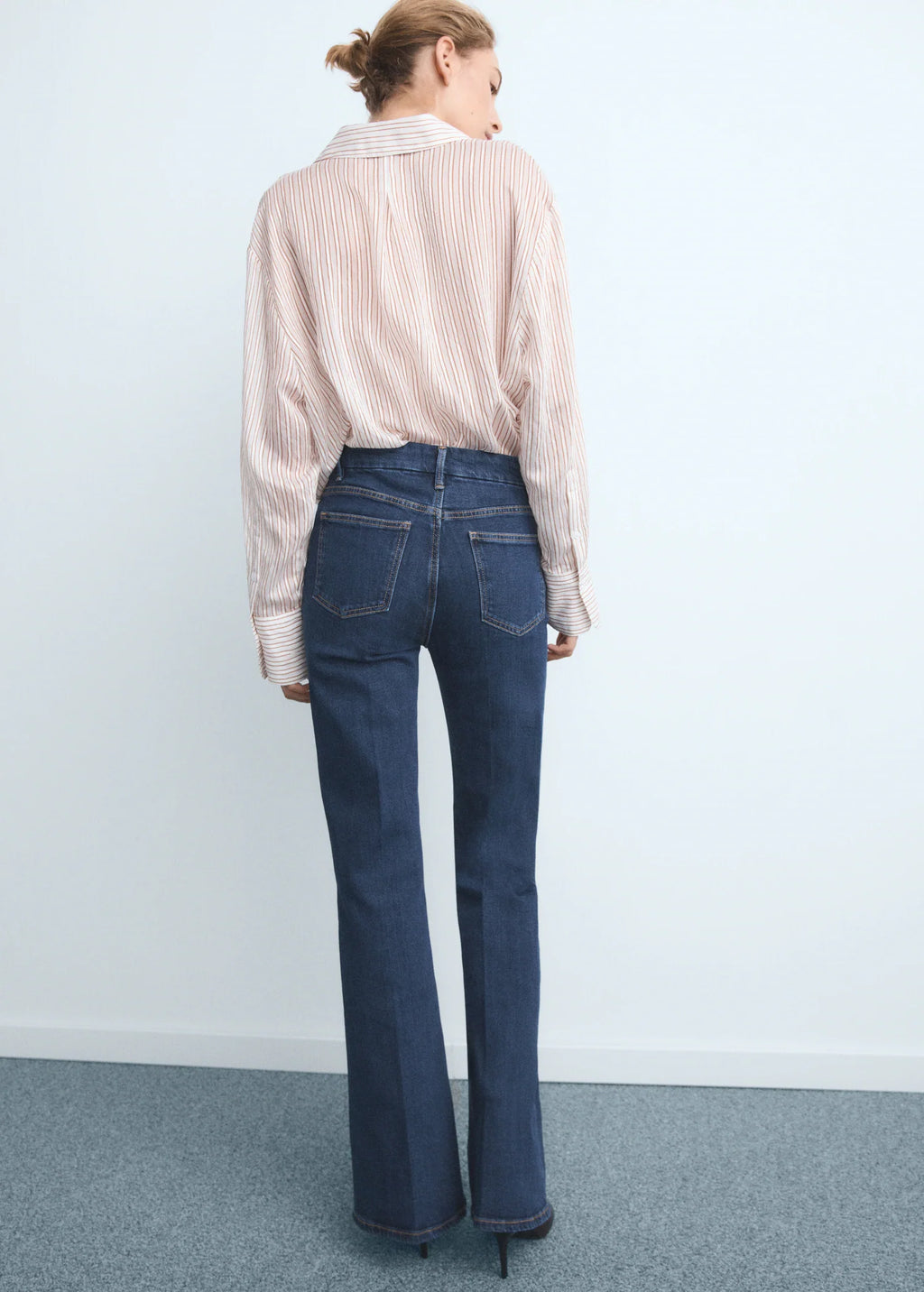 MANGO Violet flared high-rise jeans