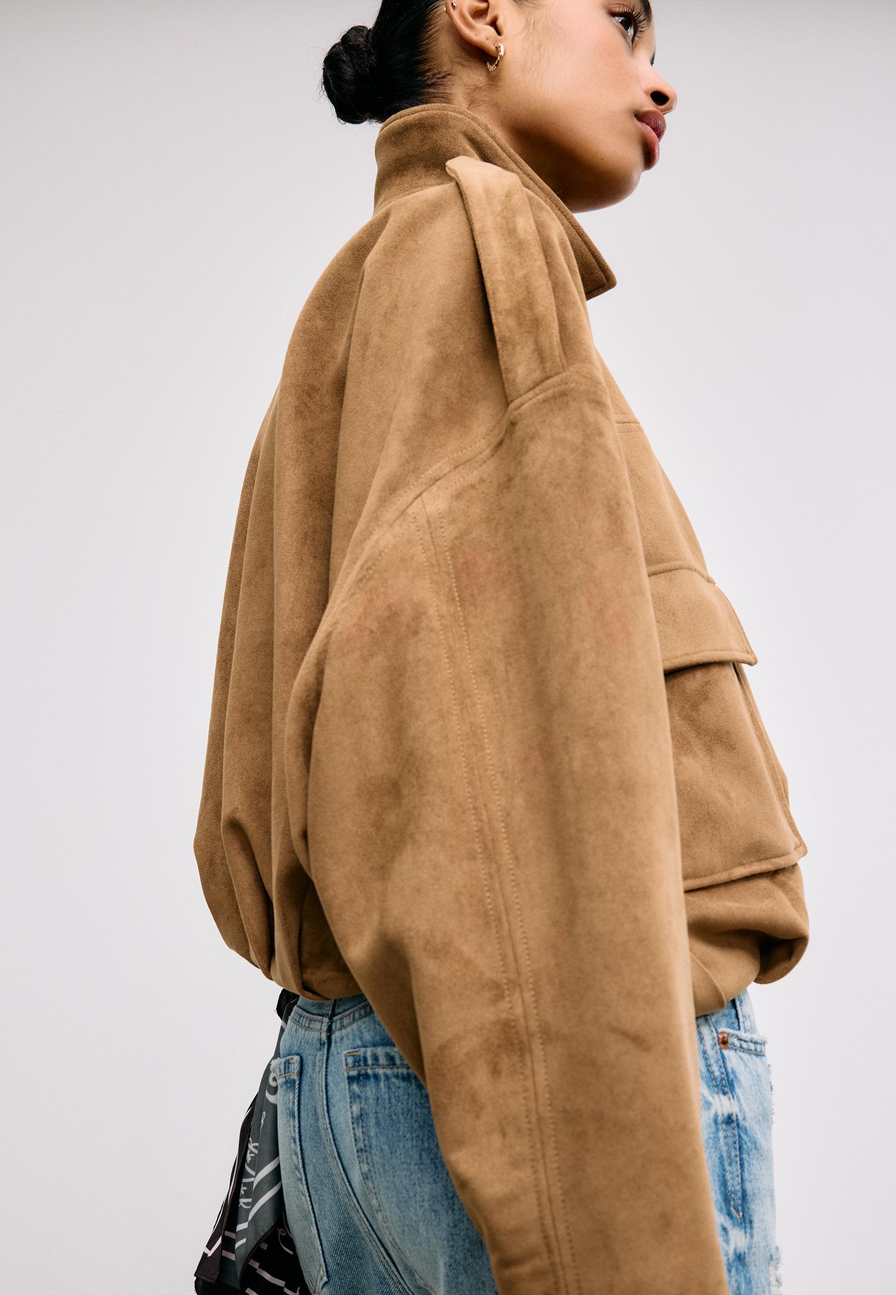 Stradivarius BALLOON JACKET WITH SUEDE EFFECT