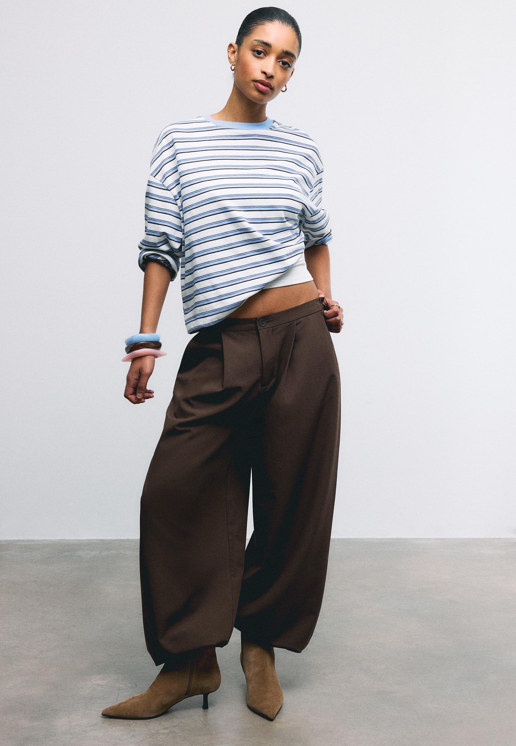 Stradivarius SMART BALLOON FIT TROUSERS