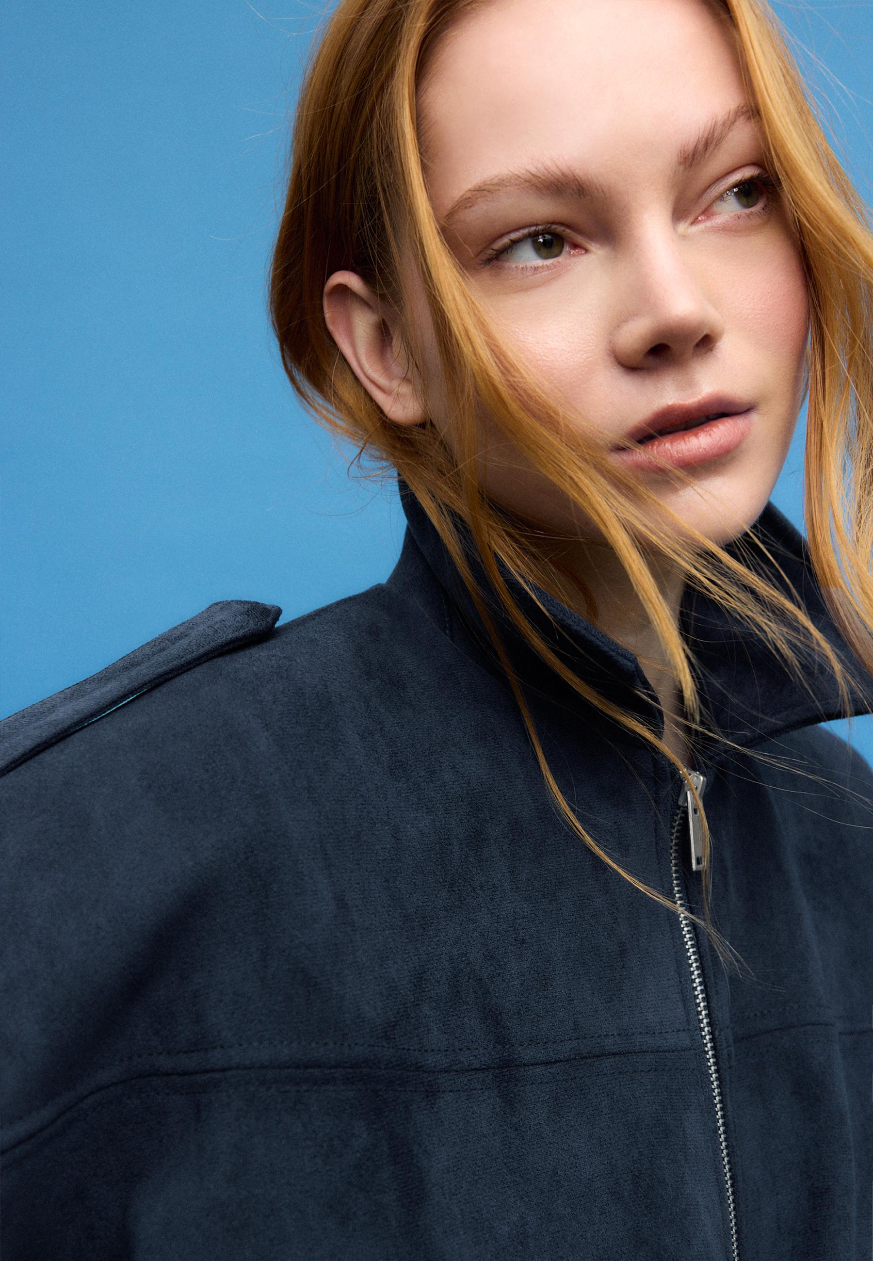 Stradivarius BALLOON JACKET WITH SUEDE EFFECT